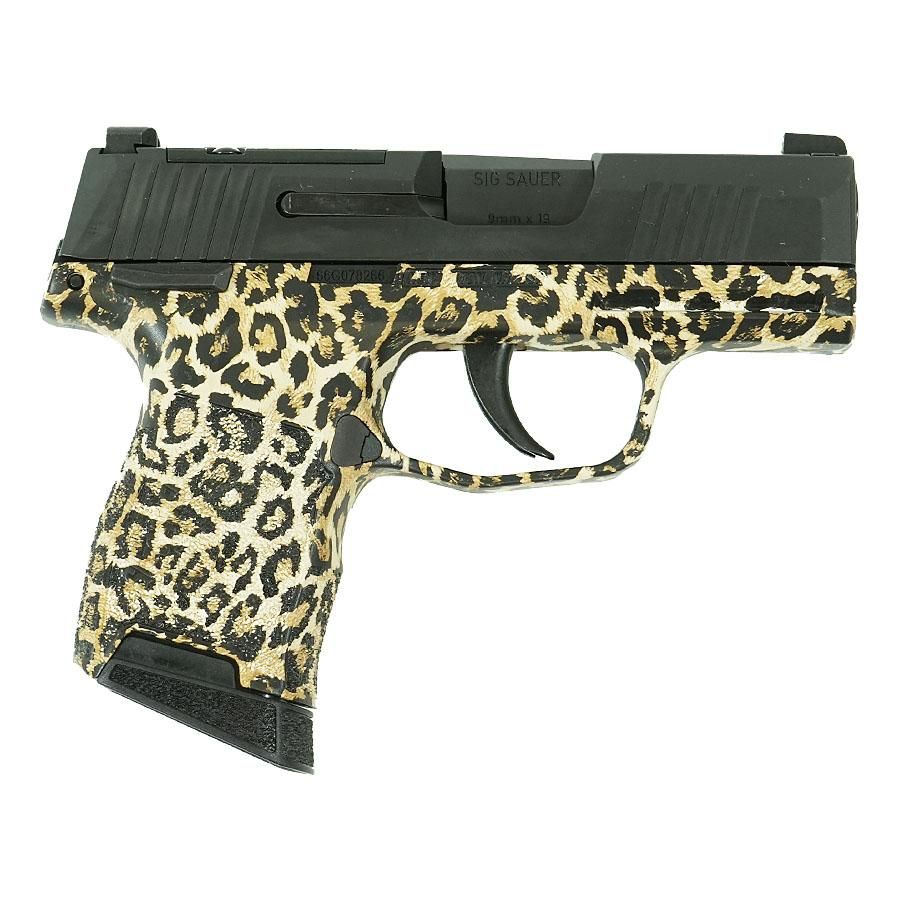 Sig Sauer “Leopard Print” P365 Optic Ready Handgun 9mm Luger 10rd Magazines(2) 3.1″ Barrel X-RAY 3 Sights Manual Safety