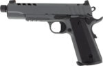 TISAS 1911 NIGHT STALKER 45ACP – 5″ THREADED BBL 8RD BLACK/GRY - View 3