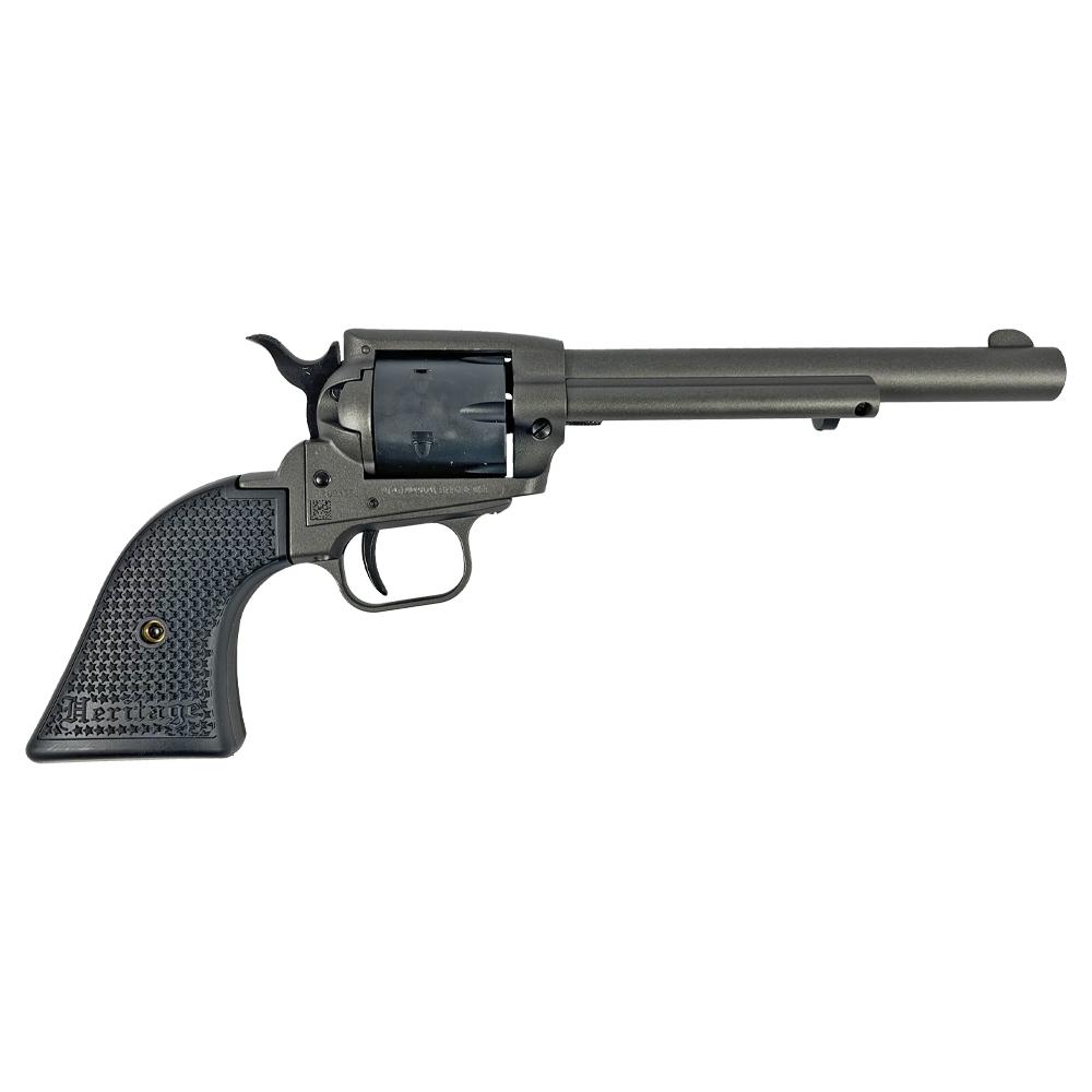 Heritage Rough Rider Steel Frame Tungsten Cerakote Handgun .22 LR 6rd Capacity 6.5″ Barrel Polymer Black