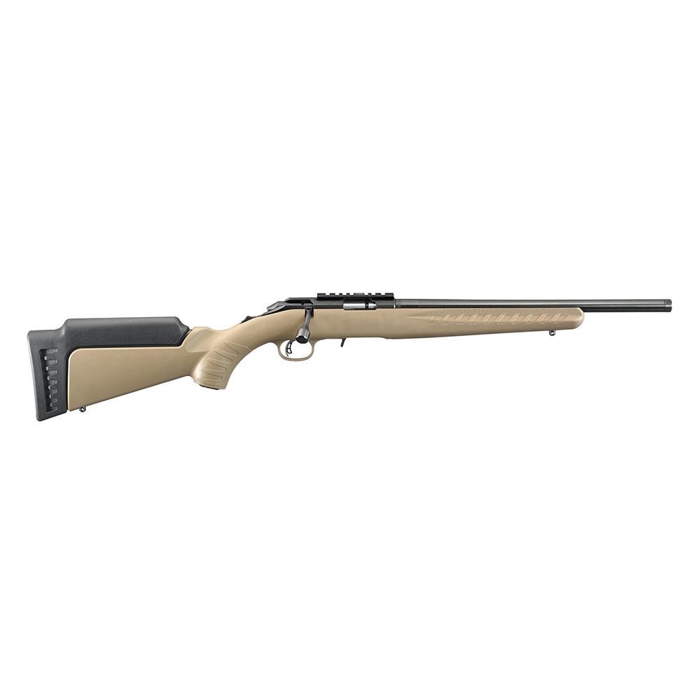 Ruger American Rimfire Rifle .22 LR 10rd Magazine(1) 16″ Threaded Barrel FDE Synthetic Stock