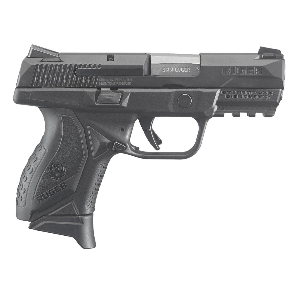 Ruger American Compact Handgun 9mm Luger 17rd Magazine 3.55″ Barrel Black
