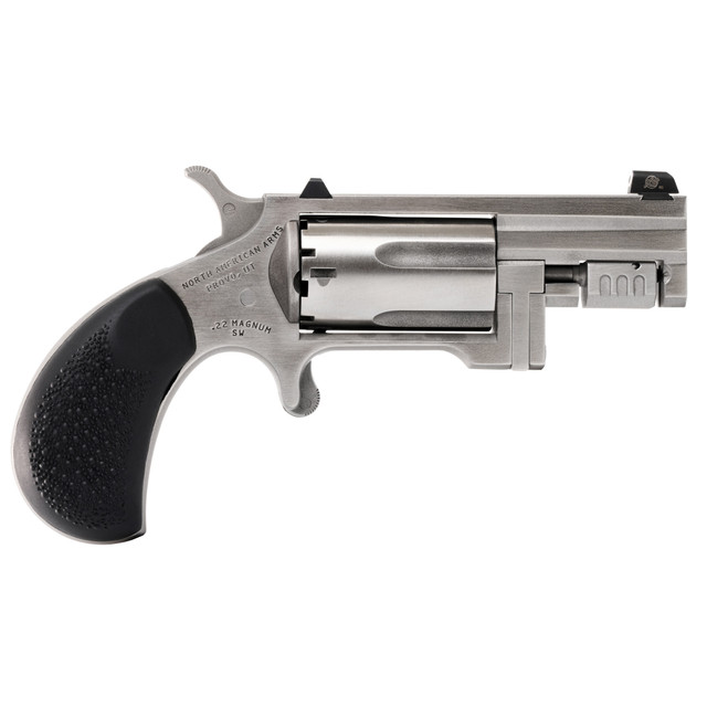 NAA SENTINEL .22M / .22LR 1.25IN W/ WHITE DOT & PANELED RUBBER GRIP