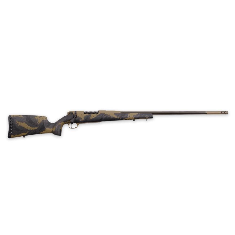 Weatherby Mark V Apex Rifle 6.5 Wby Rpm 4rd Magazine 24″ Barrel Tan and Brown with Muzzle Brake