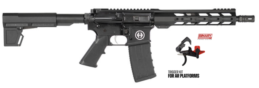 HI POINT HP15 5.56 PISTOL 10.5″ BLACK, 9.5 MLOK, FRANKLIN BINARY INSTALLED, 1-30RD MAG