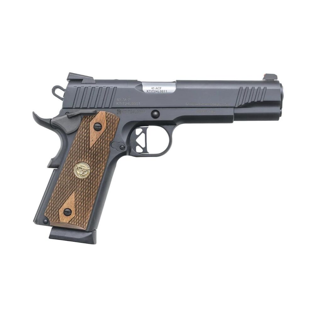 Chiappa 1911 Superior Optic Ready Handgun .45 ACP 8rd Magazines(2) 5″ Barrel Blued w/Walnut Grips