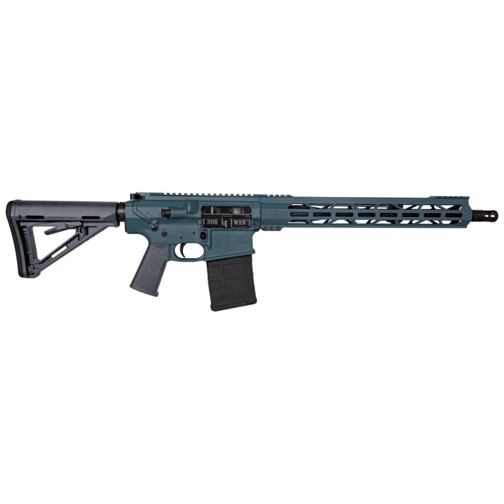 Diamondback DB10 Carbon Series Rifle .308 Win 20rd Magazine 16″ Barrel 15″ M-LOK Rail Jesse James Civil Defense Blue