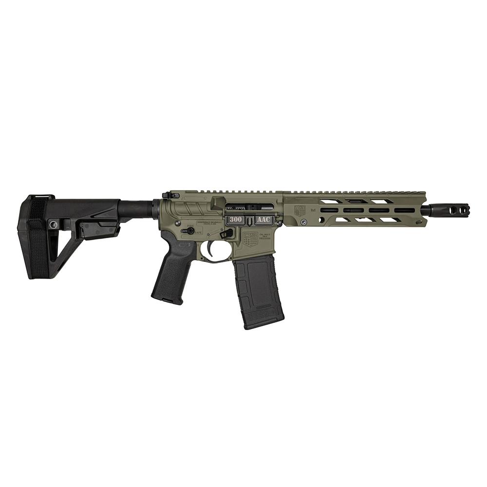 Diamondback DB15 Handgun .300 Blk 30rd Magazine 10.5″ 5/8×24 Threaded Barrel OD Green with SBA5 Brace