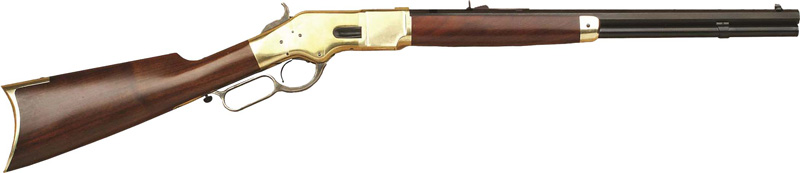CIMARRON 1866 YELLOWBOY 38-40 – 20″ OCTAGON BRASS/BLUED WALNUT