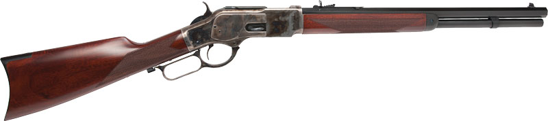 CIMARRON 1873 SADDLE RIFLE – 44/40 WIN 18″ CC/BLUED WALNUT