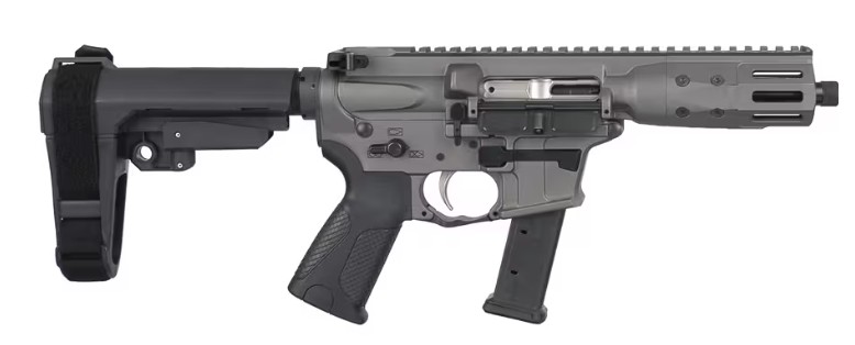 LWRC IC-9 9MM 5.7IN BARREL 33RD TUNGSTEN GREY PISTOL WITH SBA3 BRACE ICP9TG5KSBA3