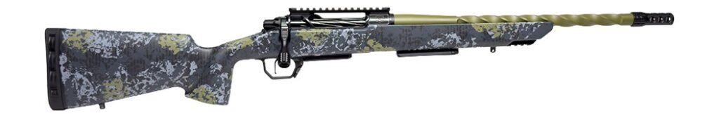 Horizon Firearms HRF-VE2-65CM-22R Venatic 2 6.5 Creedmoor 22″ Sage Green Spiral Fluted Threaded Barrel, Black DLC Receiver w/Picatinny Rail, Arca Rail Forend, Artic Moss Iota EKO X Carbon Fiber Stock