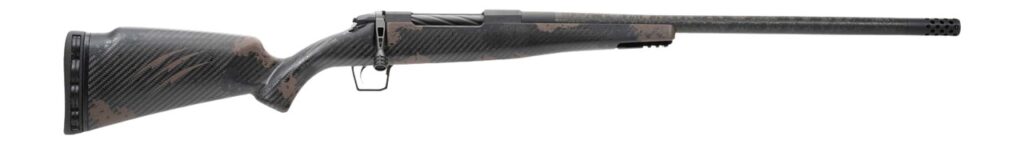 Fierce Firearms RGESC25CM18BTS Carbon Rogue 25 Creedmoor 3+1 18″ Carbon Fiber Match Grade Threaded Barrel, Black Cerakote Stainless Steel Drilled & Tapped Receiver, Trophy Camo LR Negative Comb Carbon