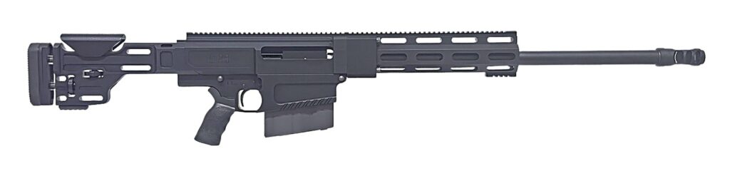 HM Defense HM50B150BMGBLK HM50 B1 50 BMG 10+1 26.25″ Match Grade Threaded Barrel, Black Hardcoat Anodize Aluminum Receiver w/Picatinny Rail, M-LOK Handguard, Picatinny Rail Forend, Black Adj Cheekpiec