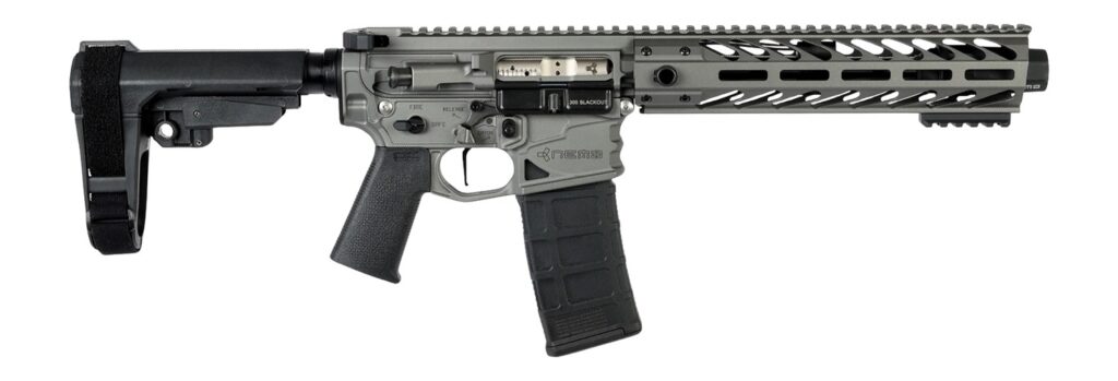 Nemo Arms BL-300-8P Battle-Light  300 Blackout 30+1 8″ Black Threaded Barrel, Tungsten Anodized Aluminum Receiver w/Picatinny Rail, M-LOK Handguard, Black Polymer SB Tactical SBA3 Brace, Magpul MOE Gr