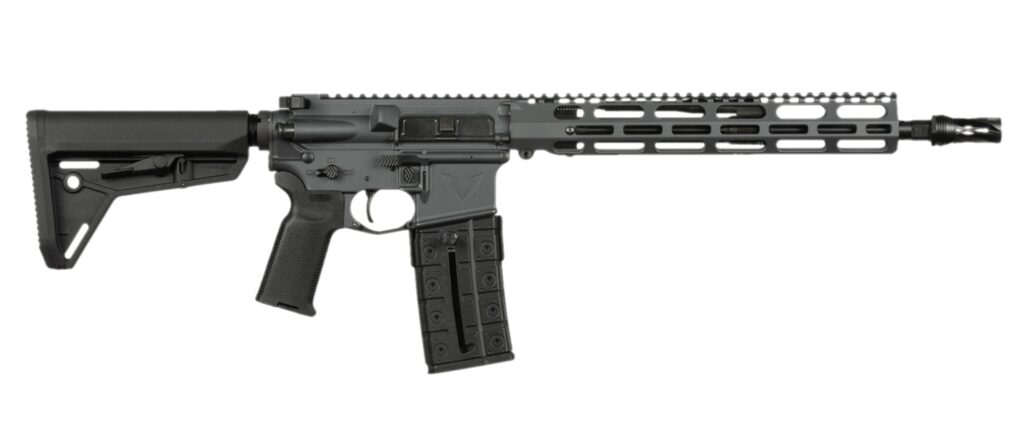 Vktr Industries V31100916622CA VK-1PW 5.56 NATO 10+1 13.70″ Black Threaded Barrel, Sniper Gray Cerakote Aluminum Receiver w/Picatinny Rail, M-LOK Handguard, Black Magpul MOE SL Polymer Stock, Magpul K