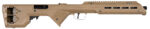 Desert Tech TRKRF2218FDE TREK-22 Flat Dark Earth Compact 22 LR 10+1 18" Free Floating Steel Barrel, Picatinny Rail Receiver, M-LOK Handguards, Fixed Polymer Stock, Suppressor Ready