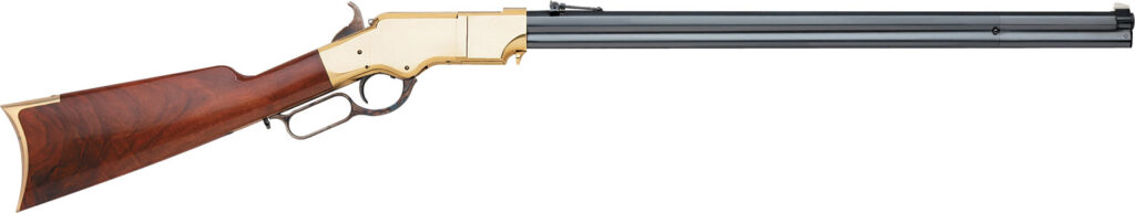 Taylors & Company 550252 1860 Uberti Full Size 44-40 Win 13+1 24.25″ Blued Octagon Barrel, Brass Receiver, Walnut Fixed Stock, Right Hand