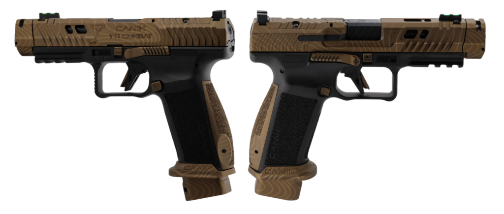 CENTURY CANIK TTI COMBAT TOPO ENGRAVED BRONZE/BLK 9MM PISTOL 4.6″ 2-18RD