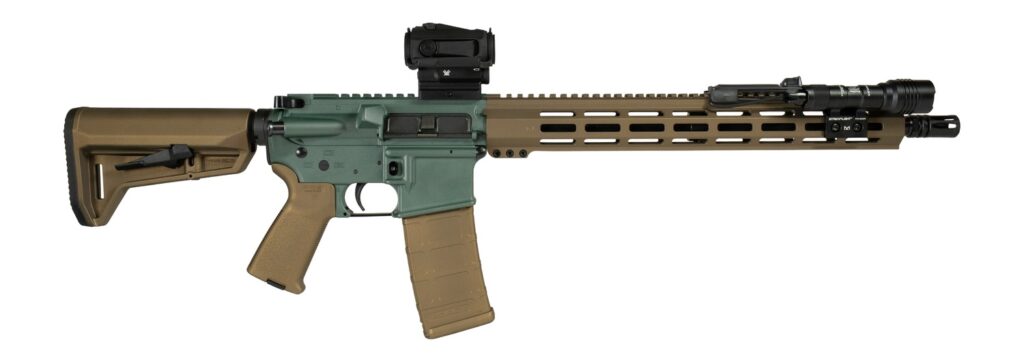 Shark Coast Tactical SCC05073GOB Goblin Bundle 5.56 NATO 30+1 16″ Black Nitride Threaded Barrel, Aluminum Receiver w/Picatinny Rail, M-LOK Handguard, Magpul Collapsible Polymer Stock, Magpul MOE Grip,