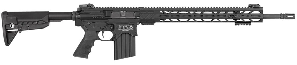 Rock River Arms OP1005BT LAR-BT3 Operator DMR 308 Win 20+1 20″, Black, Billet Rec, BCM SOPMOD Stock, 17″ M-Lok Handguard, Hogue Beavertail Grip, Magpul MBUS Pro Sights, OEM Match Trigger