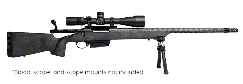 Horizon Firearms RF019C392216C20 Vandal Carbon II 7mm PRC 22″ Black Fluted Barrel, Black Drilled & Tapped Receiver, Black Iota EKO X Carbon Fiber Stock