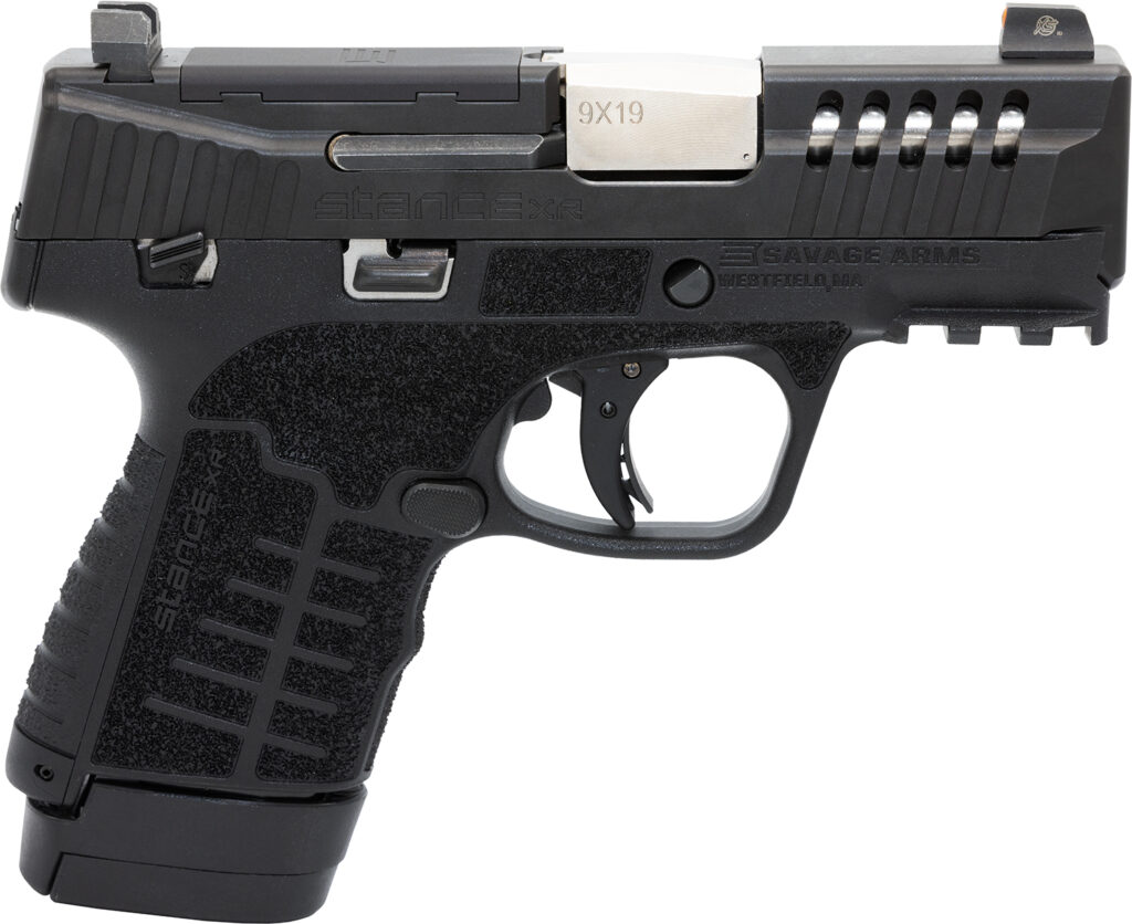 Savage Arms 67063 Stance XR 9mm 13+1 3.20″ Natural Black Nitride Ported Stainless Steel Slide Black Glass Filled Nylon Grip Ambidextrous