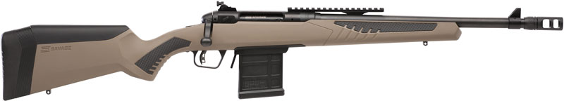 SAVAGE 110 SCOUT 308WIN – 16.5″ BLACK/FDE <