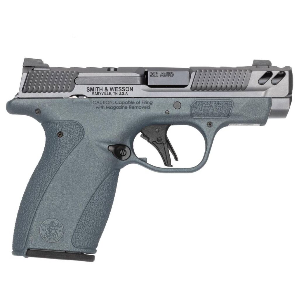 S&W PC Bodyguard 2.0 Blue Titanium Carry Comp Handgun .380 Auto 10(1)&12(1)rd Magazines 3.1″ Comp Barrel No Thumb Safety