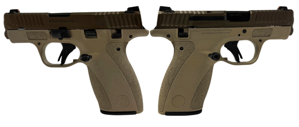 SMITH & WESSON BODYGUARD 2.0 MS 380ACP 2.75″ TWO TONE TAN 1-10RD 1-12RD
