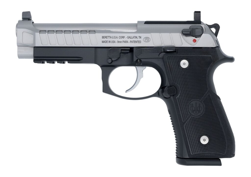 Langdon Tactical Tech 92E2TJRR Beretta 92 Elite  Full Size 9mm Luger 18+1 4.70″ Stainless Barrel, Inox Stainless Steel Optic Ready/Serrated Slide, Black Anodized Aluminum Frame w/Picatinny Rail, Textu