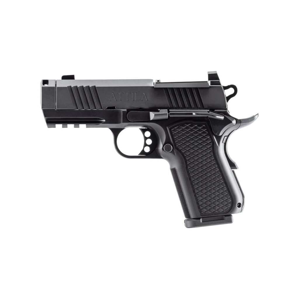 Alpha Foxtrot AF1911-Attila MOS Handgun 9mm Luger 10rd Magazine(1) 3.5″ Comp Barrel DLC Black