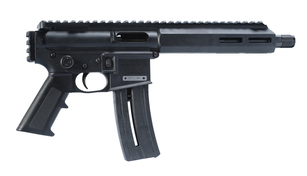 Mountain Bill Gun Lab MBGL-GOAT15-ATOM-1-HC Goat-15 Atom 22 LR 10+1 7.80″ Black Oxide Threaded Barrel, Black Polymer Receiver w/Picatinny Rail, M-LOK Handguard, Black Polymer Grip