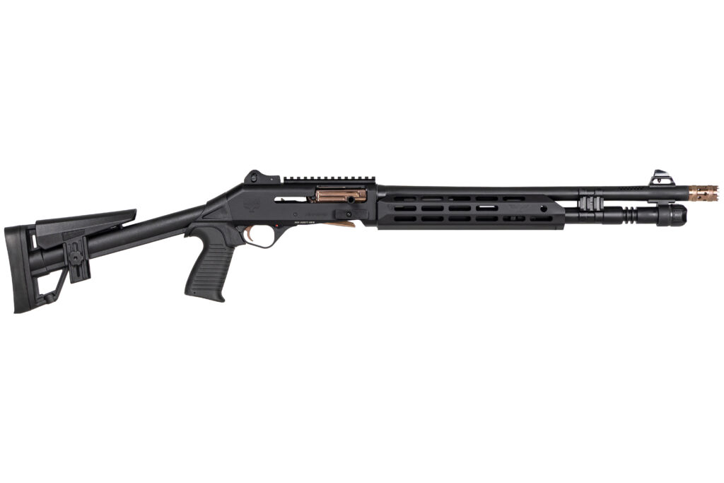 PANZER M4 SPEED PRO ARGO 12G S/A 3″ 18.5″ BBL, BLACK W/ BRONZE TITANIUM