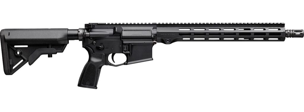 Maxim Defense  MD15 Duty 5.56 NATO 16″ Black Nitride Threaded Barrel, Black Anodized Aluminum Receiver w/Picatinny Rail, M-LOK Handguard, B5 Bravo Black Polymer Stock, Black Polymer Grip