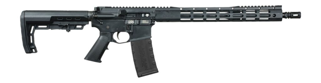 Black Rain Ordnance BRO-26052801 Spec15 5.56 NATO 30+1 16″ Black Nitride Barrel, Matte Black Cerakote Aluminum Receiver w/Picatinny Rail, M-LOK Handguard, MFT Minimalist Black Polymer Stock, Black G.I