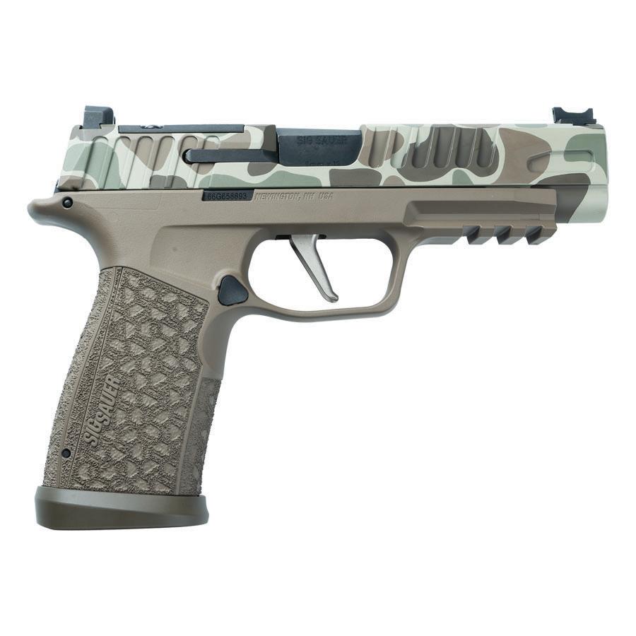 Sig Sauer P365 Fuse Duck Camo 2 Handgun 9mm Luger 21(2)&17(1)rd Magazines 4.3″ Barrel LXG Front Optic Sight