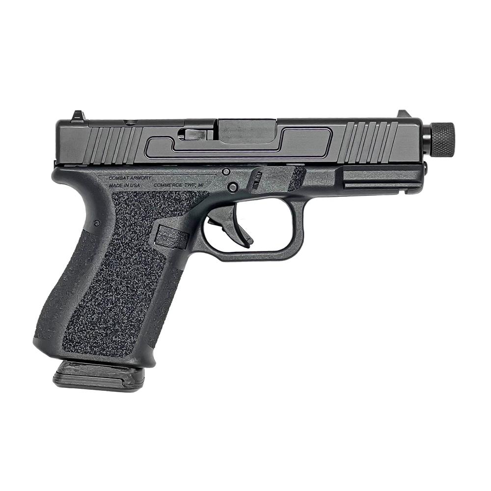 Combat Armory CA19 OR Handgun 9mm Luger 15rd Magazine 4.49″ Threaded Barrel Black with Standard Sights