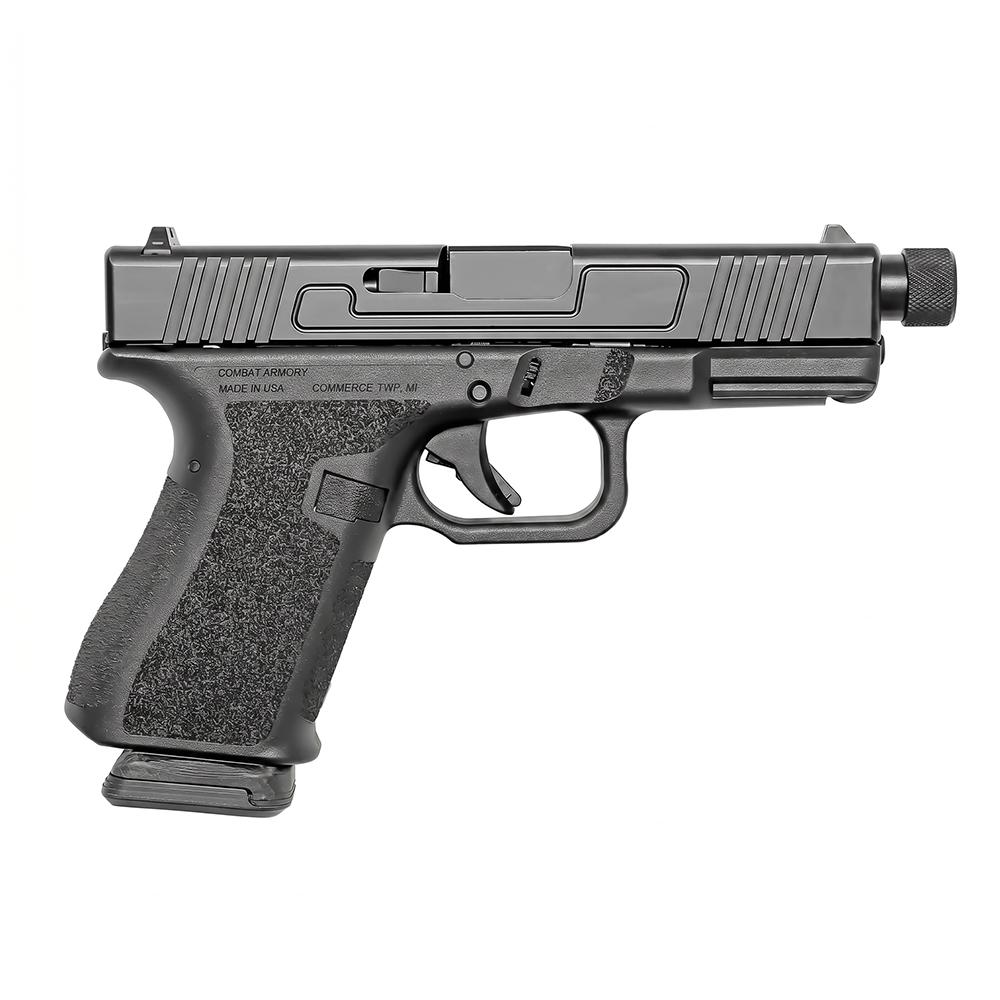 Combat Armory CA19 Handgun 9mm Luger 15rd Magazine 4.49″ Threaded Barrel Black with Standard Sights