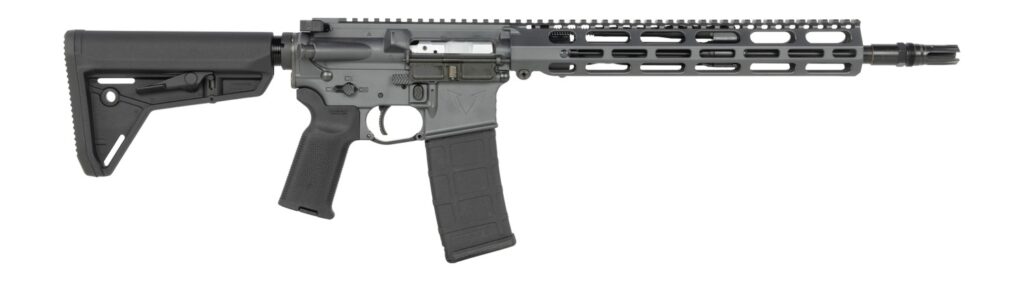 Vktr Industries V31100916648 VK-1 5.56 NATO 30+1 13.70″ Black Threaded Barrel, Sniper Gray Cerakote Aluminum Receiver w/Picatinny Rail, M-LOK Handguard, Black Magpul MOE SL Polymer Stock, Magpul K2 Gr