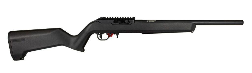 Franklin Armory 0290002BLK F22 V 22 LR 10+1 18″ Black Integrated Suppressor Barrel, Black Hardcoat Anodize Aluminum Receiver w/Picatinny Rail, Black Magpul MOE X-22 Synthetic Stock, 22-EZ Binary Trigg