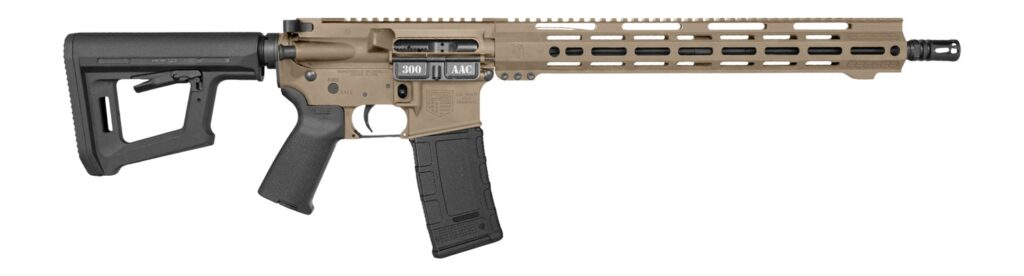 Diamondback DB1718B062 DB15  300 AAC Blackout 30+1 16″ Black Nitride Threaded Barrel, Flat Dark Earth Cerakote Aluminum/Carbon Receiver w/Picatinny Rail Receiver, M-LOK Handguard, Magpul MOE Grip