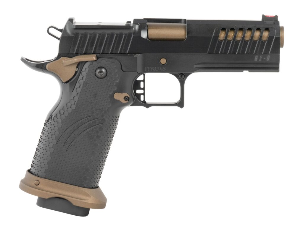 Fierce Firearms FGZ-9-C-BBZ-CS Grizz Commander 9mm Luger 10+1 4.25″ Black Bull Barrel, Steel Optic Ready/Serrated Slide, Burnt Bronze Cerakote w/Black Controls Steel Frame w/Accessory Rail, RMR Footpr