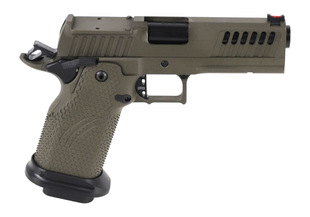 Fierce Firearms FGZ-9-C-GB-CS Grizz Commander 9mm Luger 10+1 4.25″ Black Bull Barrel, Optic Ready/Serrated Slide, OD Green Cerakote w/Black Controls Steel Frame w/Accessory Rail, RMR Footprint