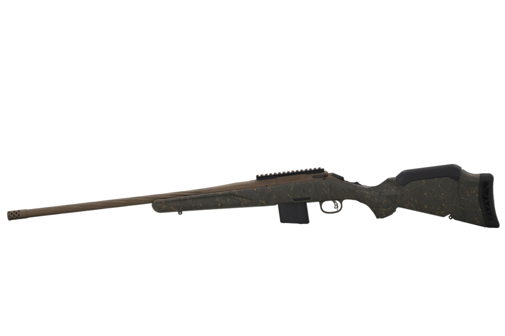 RUGER AMERICAN G2 PRED WILDERNESS TOPO RFL 350 LGD 22″ T.B. SPIRAL BBL, GRN SPLTR,BRNT BRNZ 5RD