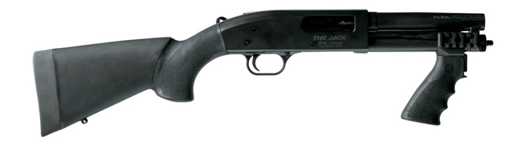 PTR JK12SBS-0120101 The Jack FS SBS 12 Gauge 3″ 2+1 7.25″ Black Cerakote Barrel & Receiver, Black Fixed w/AR Style Pistol Grip
