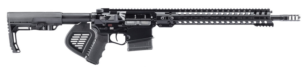 Patriot Ordnance Factory 01666 Revolution *CA Compliant 308 Win,7.62x51mm NATO 16.50″ 10+1 Black Hard Coat Anodized Rec Black Polymer 6 Position MFT BMS Minimalist Stock Black Polymer Grip