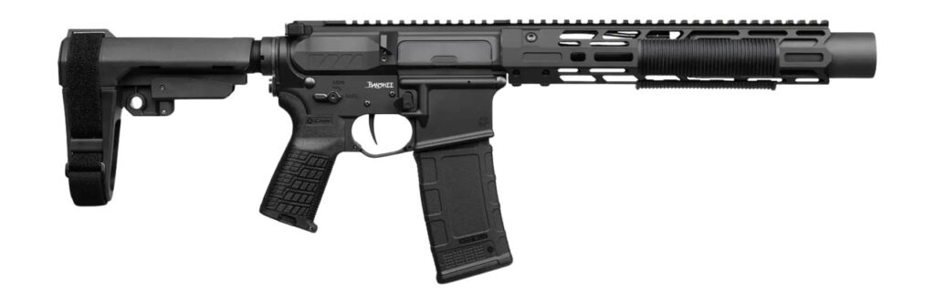CMMG 30A0ED0-AB Zeroed Banshee Mk4 300 Blackout 30+1 6.50″ Black Nitride Threaded Barrel, Black Armor Cerakote Aluminum Receiver w/Picatinny Rail, M-LOK Handguard, Black Polymer CMMG RipBrace, CMMG Ze