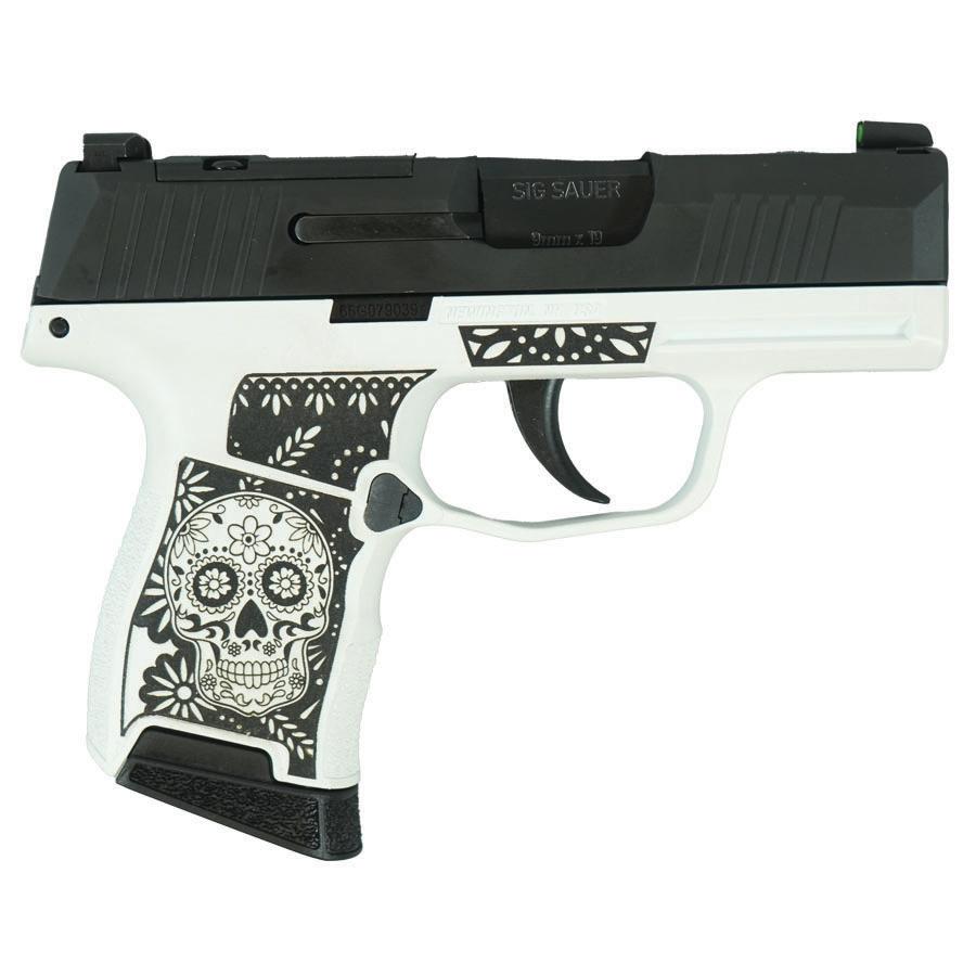 Sig Sauer “Sugar Skull” P365 Optic Ready Handgun 9mm Luger 10rd Magazines(2) 3.1″ Barrel X-RAY 3 Sights