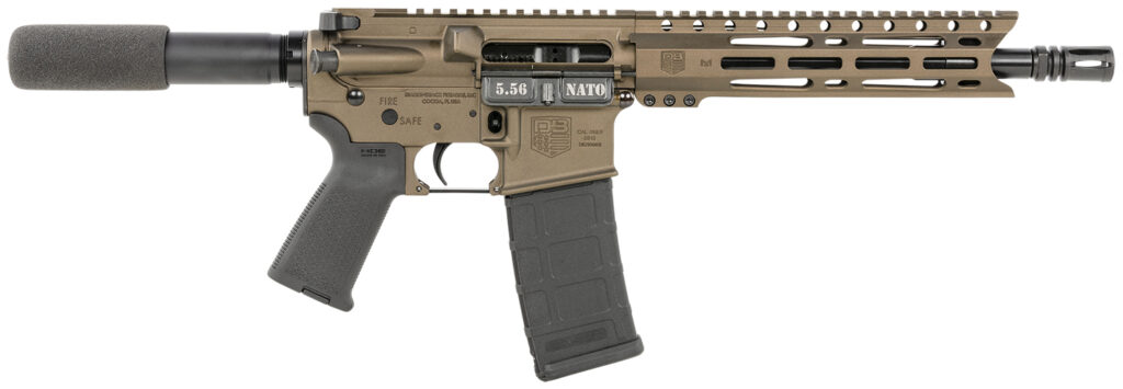 Diamondback DB1915K071 DB15  5.56x45mm NATO 30+1 10″ Black Nitride Threaded Barrel, M-LOK Handguard, Midnight Bronze Aluminum Picatinny Rail Receiver, Black Buffer Tube, Black Magpul Grip, Right Hand