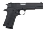 Tisas Arms 10100519 1911 A1 Service 9mm Luger 7+1 5" Stainless Steel Barrel, Black Cerakote Carbon Steel Serrated Slide & Frame w/Beavertail, Black Rubber Grip